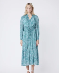 Suncoo Caina Aqua Green Dress