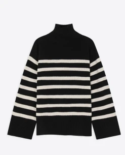 Suncoo Palacio Black Stripe Knit