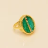 Une A Une Emerald Oval Ring -Fashion Clothing UneAUneBagueEclatEmerald