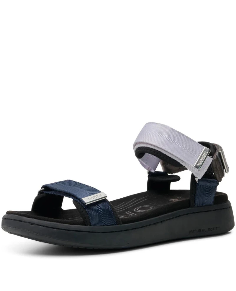 Woden Line Multi Navy Sandal 3 Woden Line Multi Navy Sandal