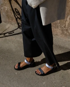 Woden Line Multi Navy Sandal 10 Woden Line Multi Navy Sandal -Fashion Clothing WodenLineMultiNavySandalLineMultiRoseSandal