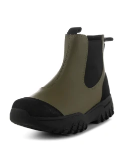 Woden Magda Olive Rubber Track Boot -Fashion Clothing WodenMagdaRubberBootOlive 2
