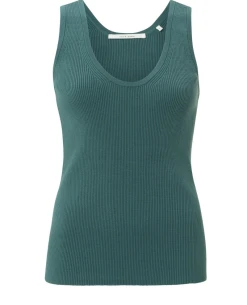 Yaya Hydro Blue Tank Top -Fashion Clothing YayaHydroBlueRibbedTank 3