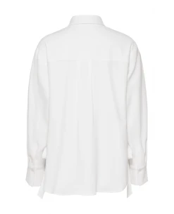Yaya White Placket Blouse -Fashion Clothing YayaPureWhiteBlouseWithCollar 2