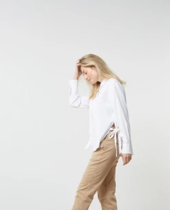 Yaya White Placket Blouse