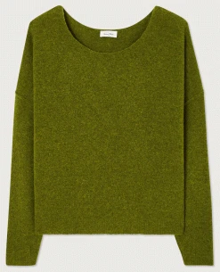 American Vintage Damsville Marais Green Knit -Fashion Clothing american vintage damsville green knit