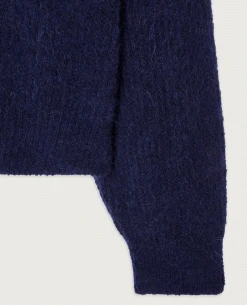 American Vintage East Navy Knit -Fashion Clothing american vintage navy east knit3