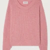American Vintage East Orchid Pink Knit -Fashion Clothing american vintage pink east knit