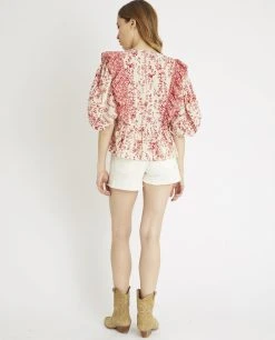 Berenice Beso Red Blouse 7 Berenice Beso Red Blouse -Fashion Clothing besos red