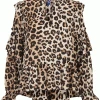 Cras Marguerite Leopard Blouse -Fashion Clothing cras margu
