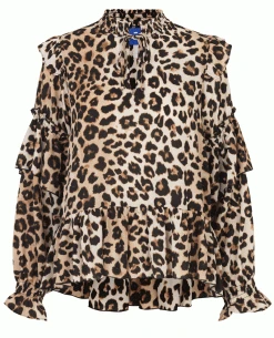 Cras Marguerite Leopard Blouse