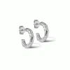 Enamel Copenhagen Hali Silver Hoops -Fashion Clothing enamel hali
