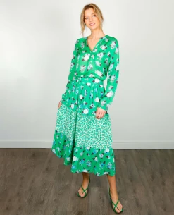 Primrose Park Erin Green Leo And Floral Skirt 9 Primrose Park Erin Green Leo And Floral Skirt -Fashion Clothing erinskirt3