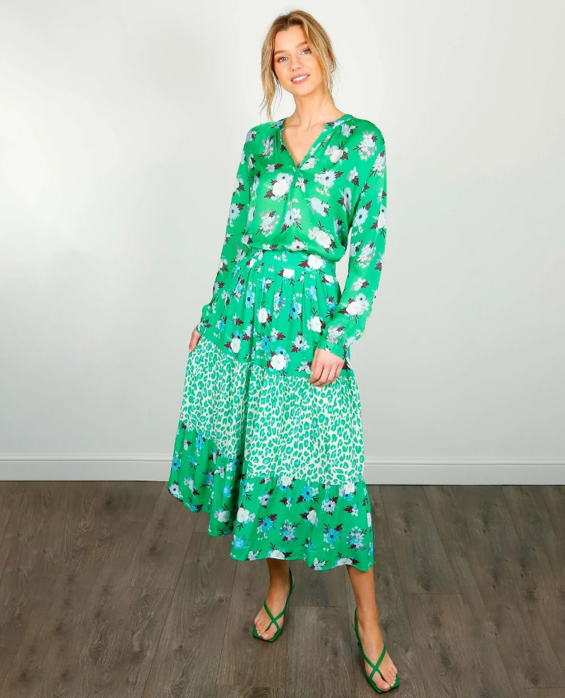 Primrose Park Erin Green Leo And Floral Skirt 5 Primrose Park Erin Green Leo And Floral Skirt - Image 3