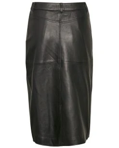 Part Two Fadila Black Leather Skirt -Fashion Clothing fadila 3