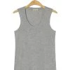 American Vintage Jacksonville Grey Vest -Fashion Clothing grey jack vest