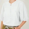 Hartford Turette White Blouse -Fashion Clothing hartford turette louse