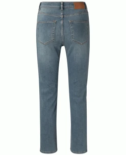 Yaya High Waist Straight Blue Denim Jeans -Fashion Clothing high waist denim 2