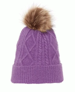 Ichi Cagri Lavender Bobble Hat