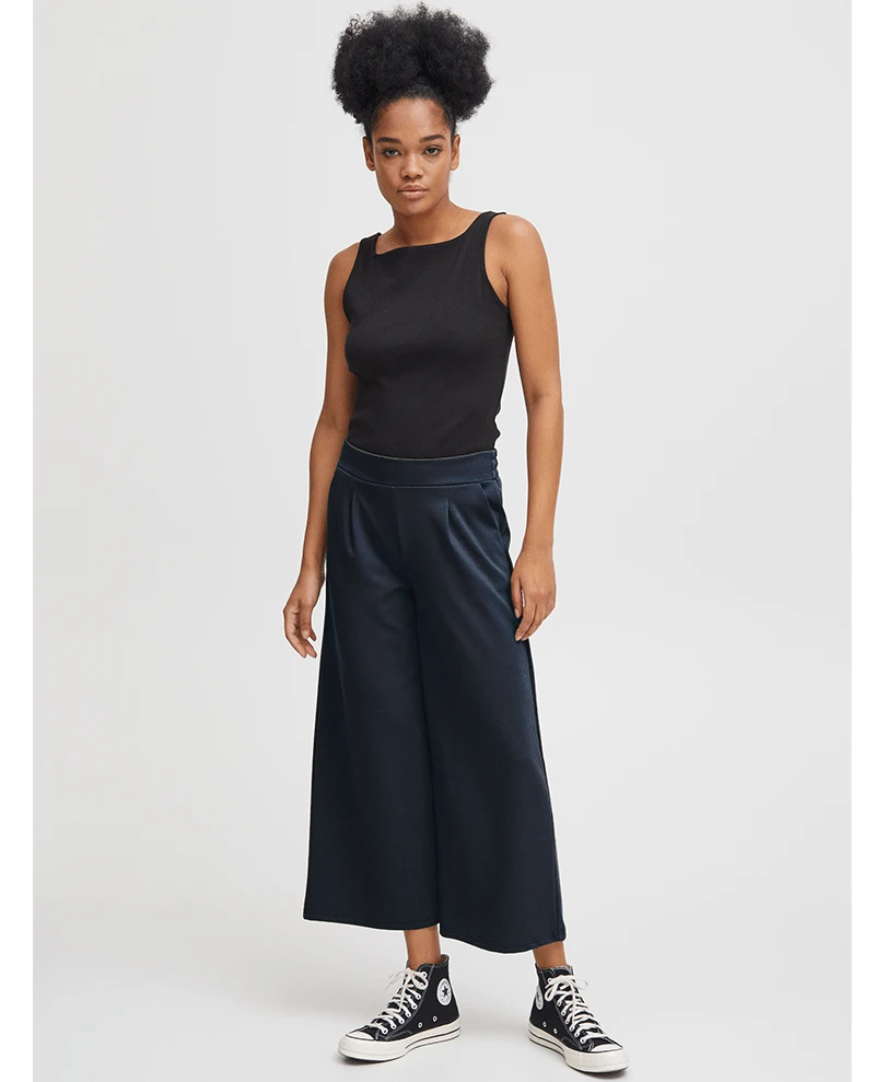 Ichi Kate Navy Wide Leg Culottes 3 Ichi Kate Navy Wide Leg Culottes