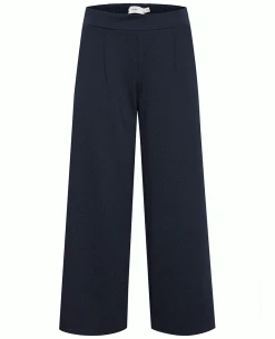 Ichi Kate Navy Wide Leg Culottes 6 Ichi Kate Navy Wide Leg Culottes -Fashion Clothing ichi kate cropped trousers navy
