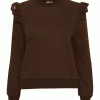 Ichi Limba Coffee Bean Sweatshirt -Fashion Clothing ichi limba brown