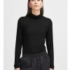 Ichi Philuca Black Rollneck Top -Fashion Clothing ichi philuca t shirt black 3
