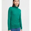 Ichi Philuca Cadmium Green Rollneck Top -Fashion Clothing ichi philuca t shirt green 2