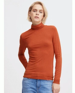 Ichi Philuca Rooibos Rollneck Top
