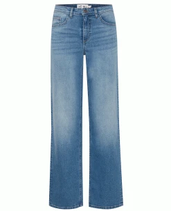 Ichi Twiggy Straight Light Blue Jeans -Fashion Clothing ichi twiggy straight jeans