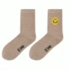 Jumper1234 Smiley Light Brown Socks -Fashion Clothing jumper brown socks