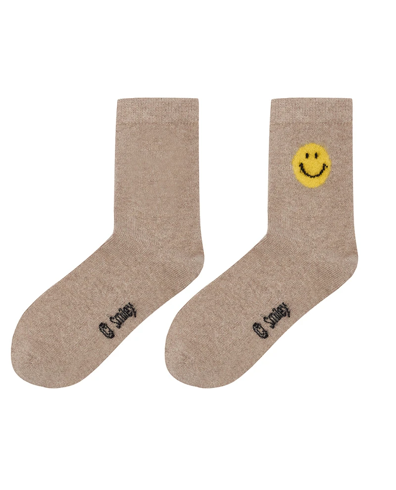 Jumper1234 Smiley Light Brown Socks 3 Jumper1234 Smiley Light Brown Socks