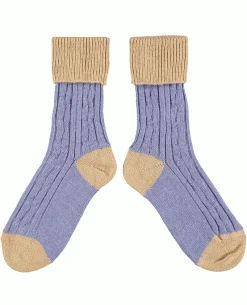 Catherine Tough Slouch Socks Lavender/Copper