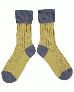 Catherine Tough Slouch Socks Lime/Slate