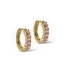 Enamel Copenhagen Lyra Gold & Pink Hoops -Fashion Clothing lyrs earings stud