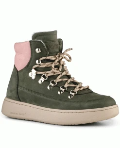 Woden Iris Nubuck Green Boots