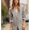 Part Two Beri Blue Stripe Blazer -Fashion Clothing part two beri blazer 5