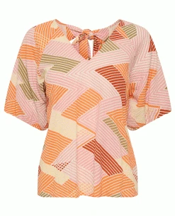 Part Two Brigitta Mandarin Orange Blouse -Fashion Clothing part two brigitta