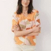 Part Two Brigitta Mandarin Orange Blouse 2 Part Two Brigitta Mandarin Orange Blouse -Fashion Clothing part two brigitta orange top