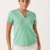 Part Two Gesinas Green Stripe T-Shirt -Fashion Clothing part two gesina gree tee