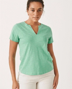 Part Two Gesinas Green Stripe T-Shirt