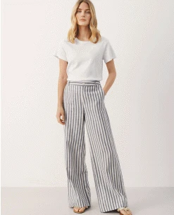 Part Two Ninnes Blue Stripe Trousers
