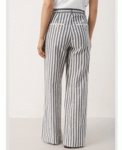Part Two Ninnes Blue Stripe Trousers -Fashion Clothing part two ninnes trousers