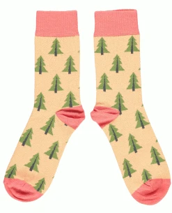 Catherine Tough Cotton Tree Peach Socks