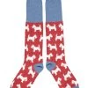 Catherine Tough Red Scottie Dog Lambswool Knee Socks