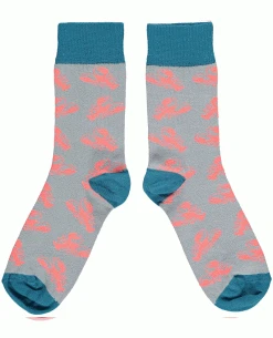 Catherine Tough Cotton Lobster Grey Socks