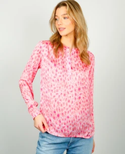 Primrose Park Sandy Open Pink Leo Shirt -Fashion Clothing sandyopenshirtcoral33