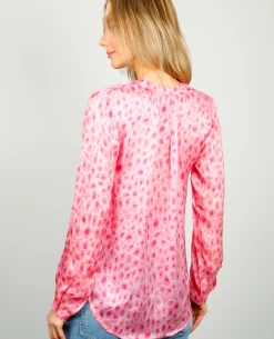 Primrose Park Sandy Open Pink Leo Shirt -Fashion Clothing sandyopenshirtcoral5