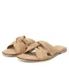 Yaya Frappe Brown Suede Cross Sliders