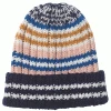 Beck Sondergaard Doba Blue Beanie Hat -Fashion Clothing stripes dobba